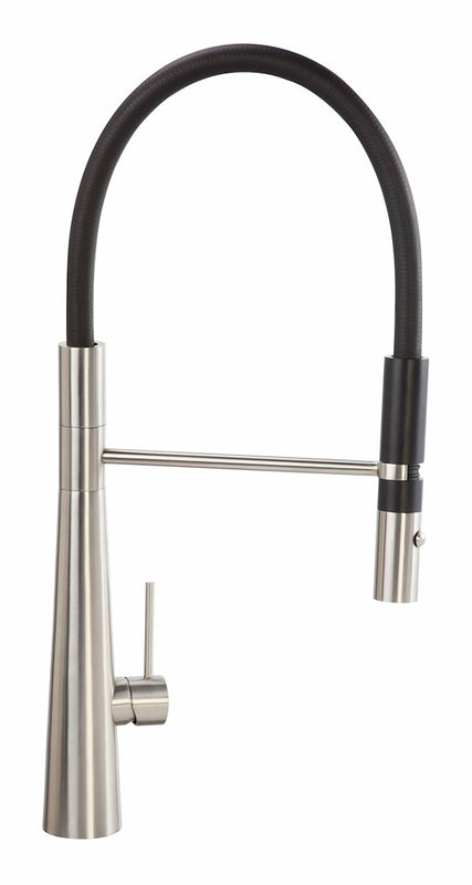 CDA TV11SS Single Lever Tap with Black Pull-Out Spray